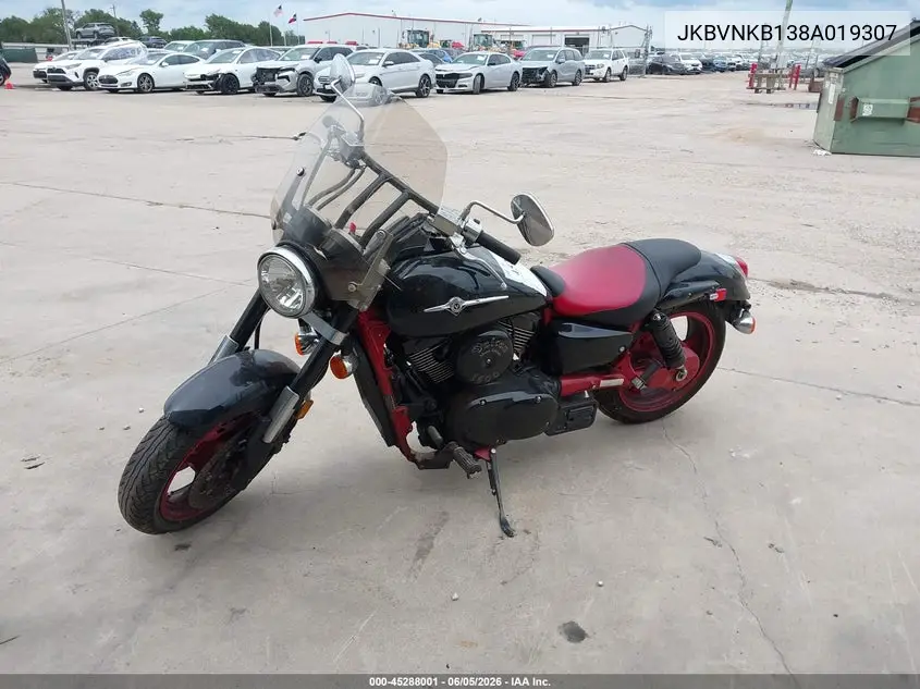 2008 Kawasaki Vn1600 B VIN: JKBVNKB138A019307 Lot: 45288001