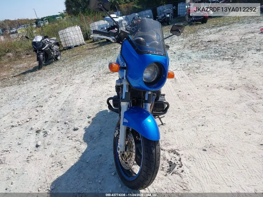 JKAZRDF13YA012292 2000 Kawasaki Zr750 F