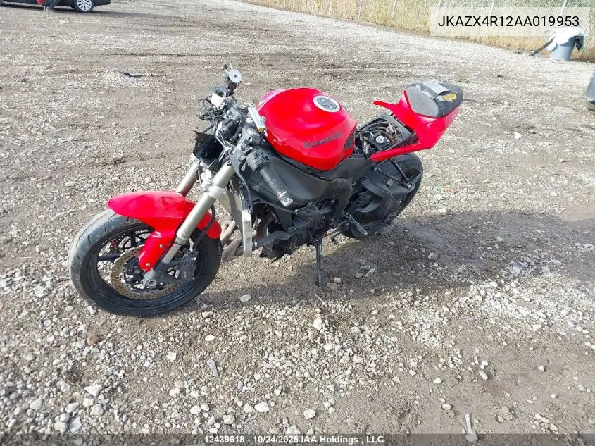 JKAZX4R12AA019953 2010 Kawasaki Zx600 R