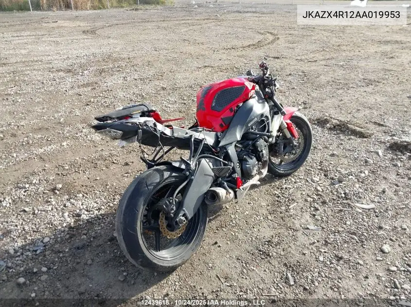 JKAZX4R12AA019953 2010 Kawasaki Zx600 R