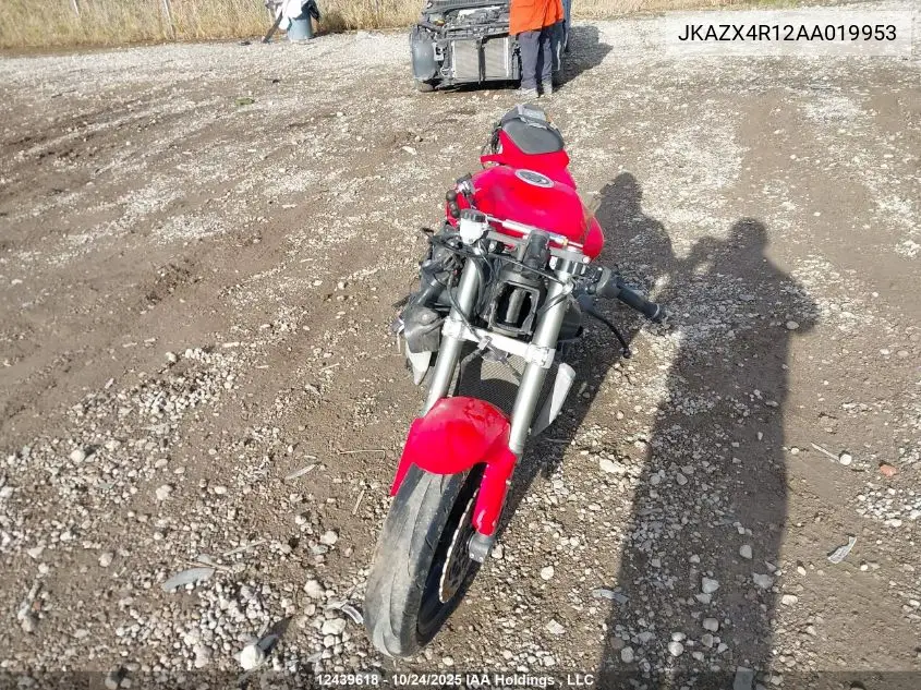 JKAZX4R12AA019953 2010 Kawasaki Zx600 R