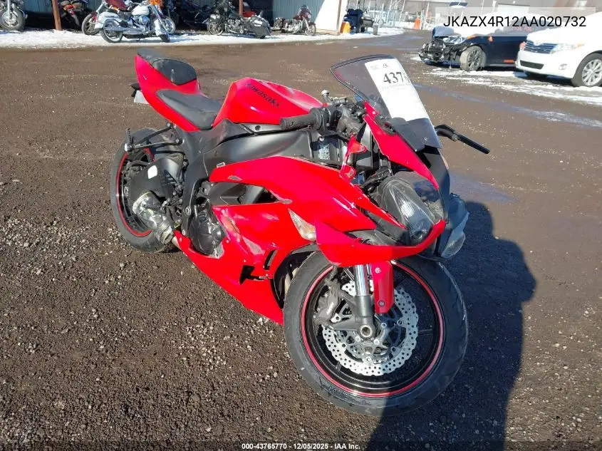 JKAZX4R12AA020732 2010 Kawasaki Zx600 R