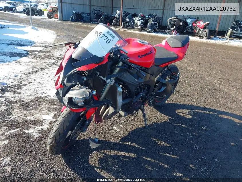 JKAZX4R12AA020732 2010 Kawasaki Zx600 R