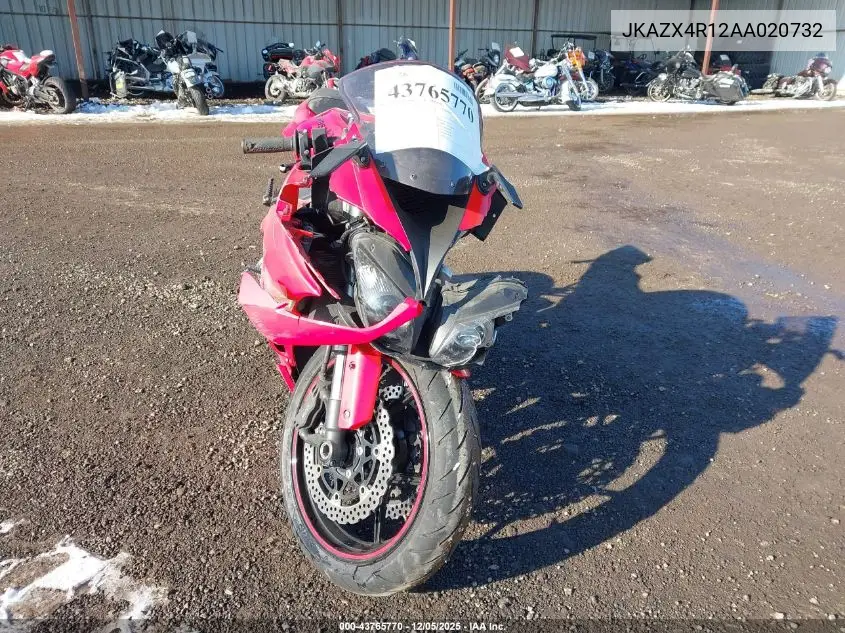 JKAZX4R12AA020732 2010 Kawasaki Zx600 R