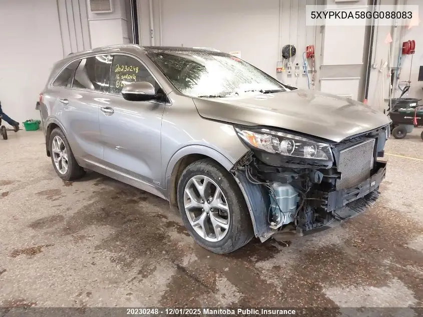 5XYPKDA58GG088083 2016 Kia Sorento Sx V6