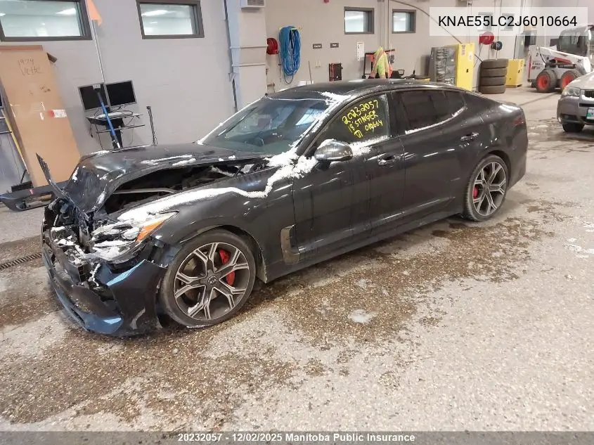 KNAE55LC2J6010664 2018 Kia Stinger Gt Limited V6
