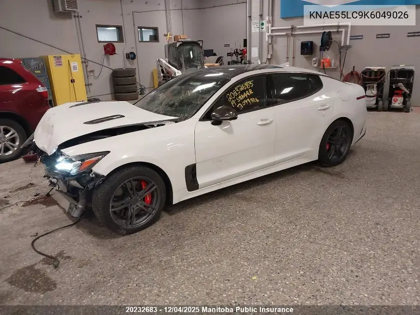 KNAE55LC9K6049026 2019 Kia Stinger Gt Limited V6