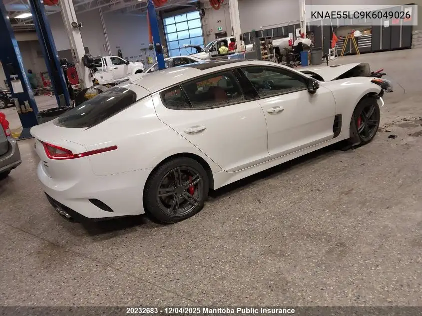 KNAE55LC9K6049026 2019 Kia Stinger Gt Limited V6