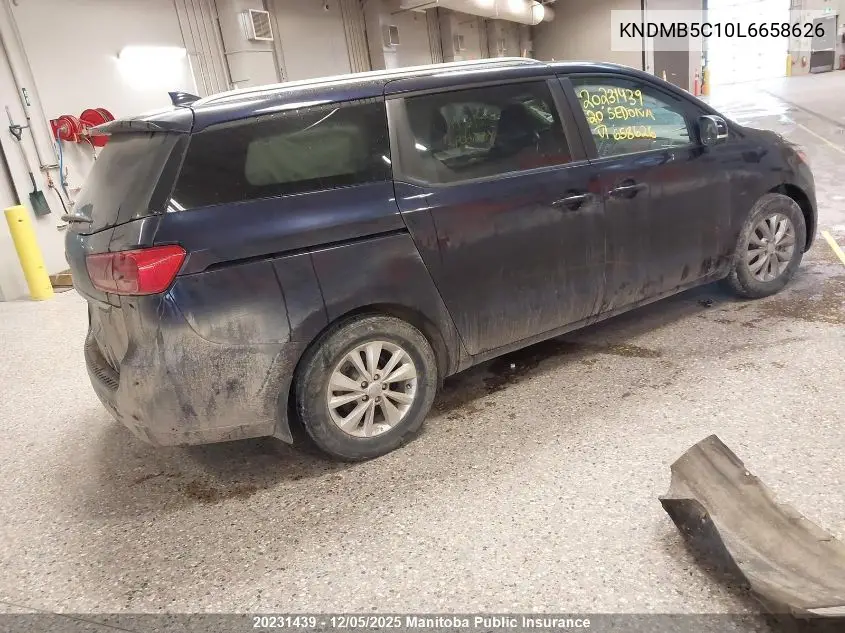 KNDMB5C10L6658626 2020 Kia Sedona Lx+