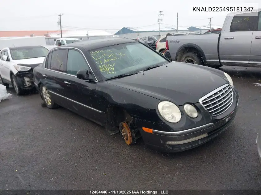 KNALD225495181347 2009 Kia Amanti Luxury