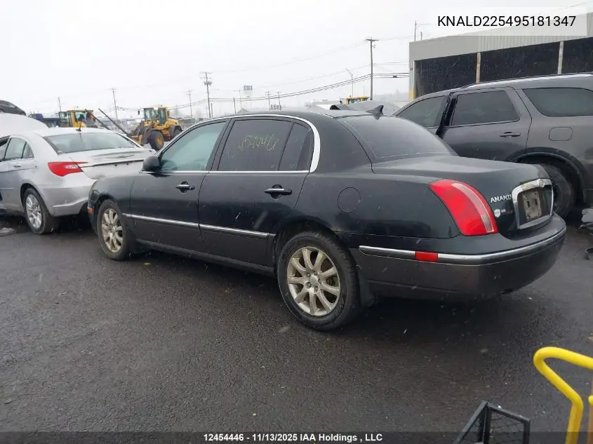 KNALD225495181347 2009 Kia Amanti Luxury