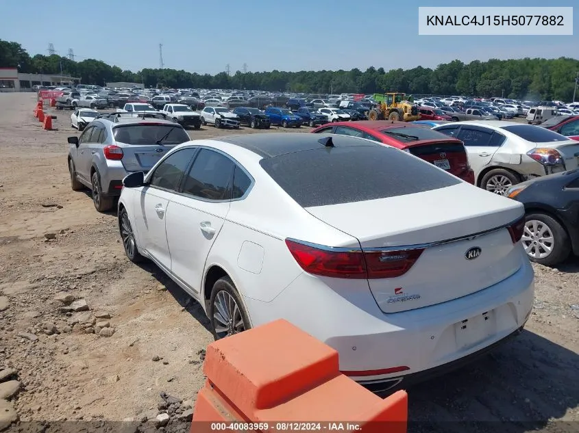 KNALC4J15H5077882 2017 Kia Cadenza Premium