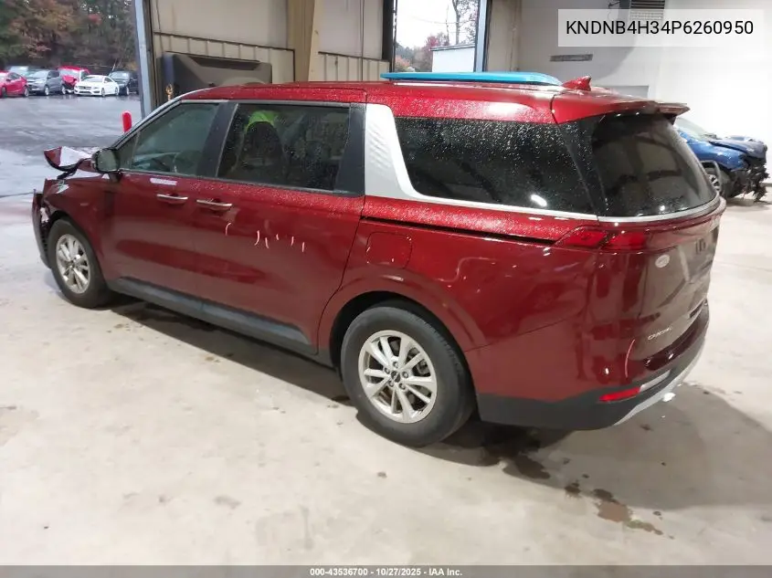 KNDNB4H34P6260950 2023 Kia Carnival Mpv Lx Seat Package