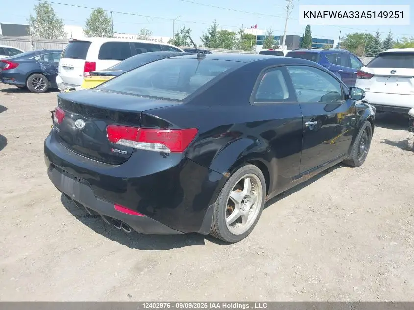 KNAFW6A33A5149251 2010 Kia Forte Sx