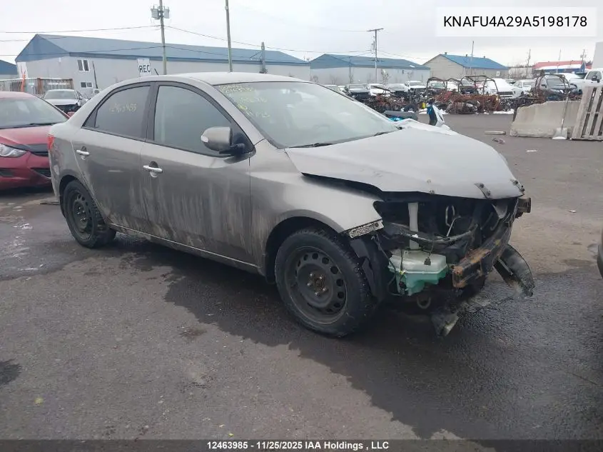 KNAFU4A29A5198178 2010 Kia Forte 2.0L Ex