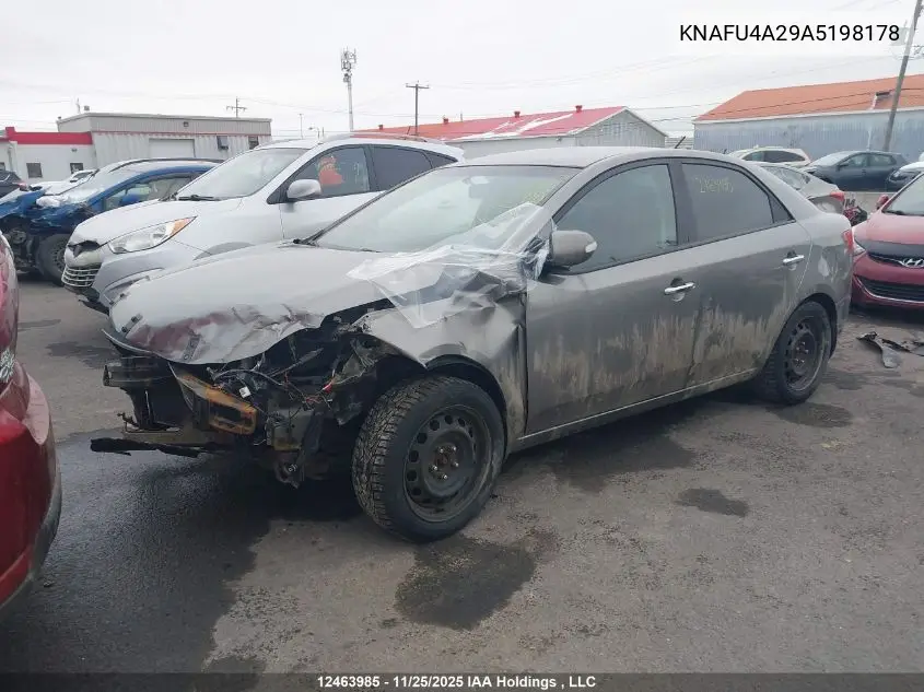 KNAFU4A29A5198178 2010 Kia Forte 2.0L Ex