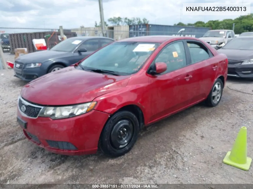 KNAFU4A22B5400313 2011 Kia Forte Ex