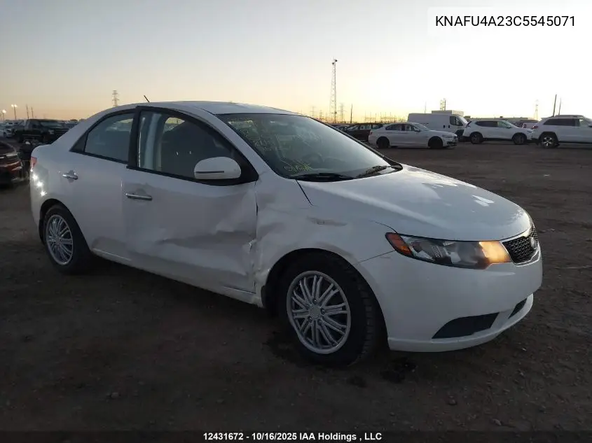 KNAFU4A23C5545071 2012 Kia Forte 2.0L Ex