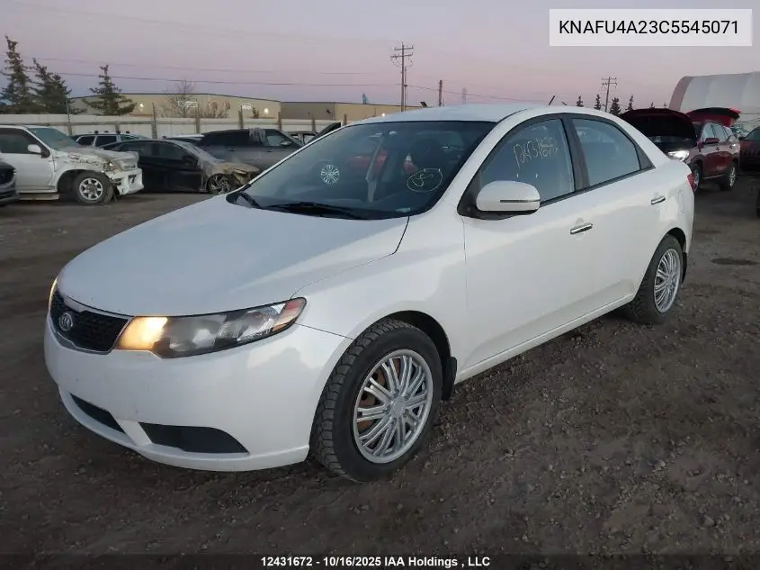 KNAFU4A23C5545071 2012 Kia Forte 2.0L Ex
