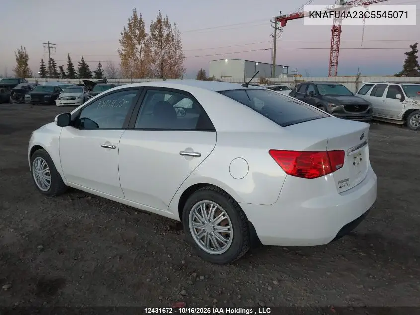 KNAFU4A23C5545071 2012 Kia Forte 2.0L Ex