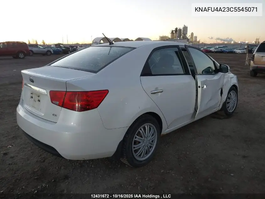 KNAFU4A23C5545071 2012 Kia Forte 2.0L Ex