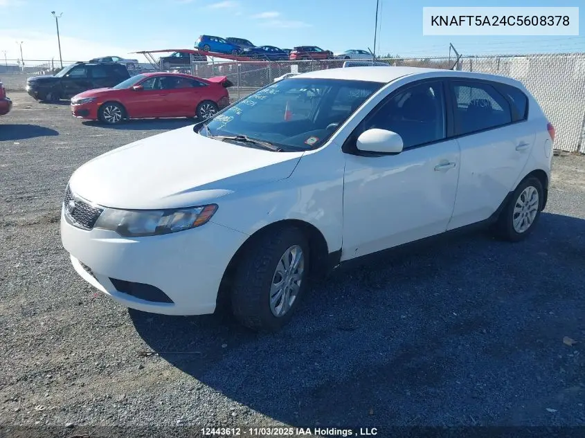 KNAFT5A24C5608378 2012 Kia Forte Lx