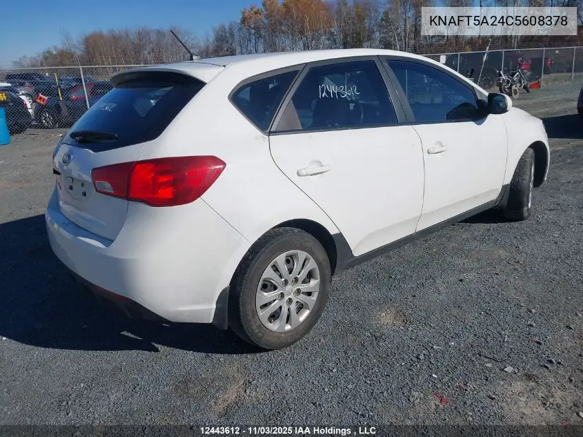 KNAFT5A24C5608378 2012 Kia Forte Lx