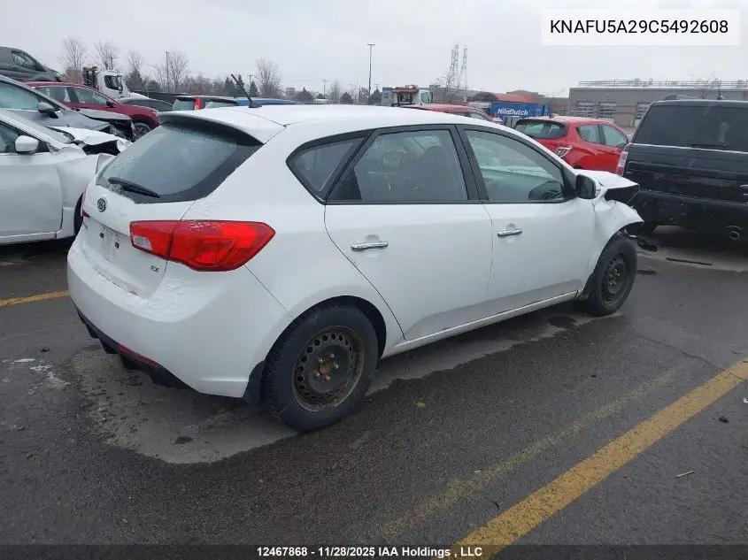 KNAFU5A29C5492608 2012 Kia Forte Ex