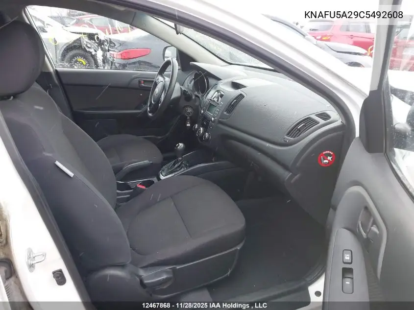 KNAFU5A29C5492608 2012 Kia Forte Ex