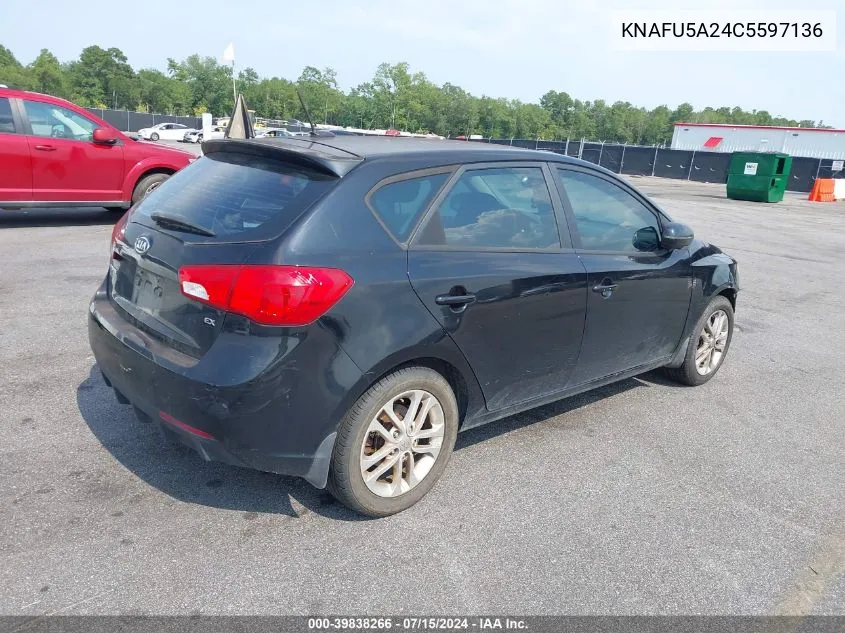 KNAFU5A24C5597136 2012 Kia Forte Ex