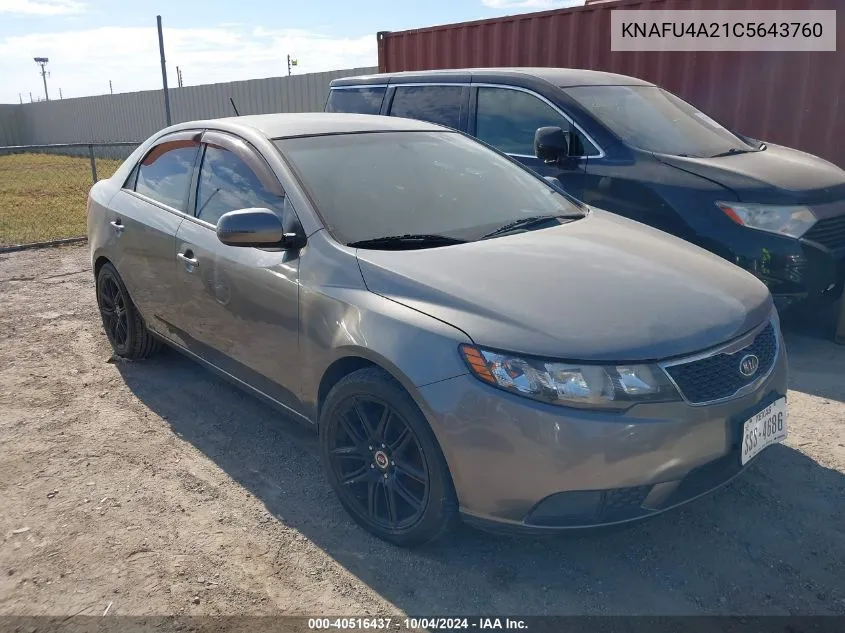 KNAFU4A21C5643760 2012 Kia Forte Ex