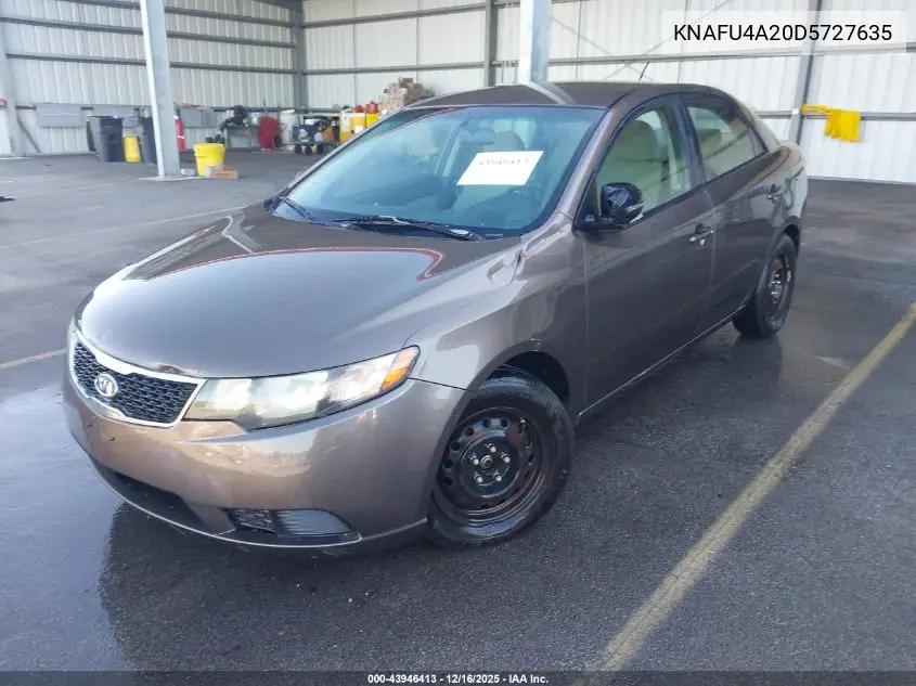 KNAFU4A20D5727635 2013 Kia Forte Ex