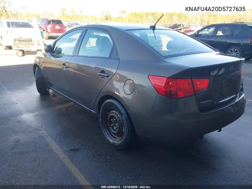 KNAFU4A20D5727635 2013 Kia Forte Ex