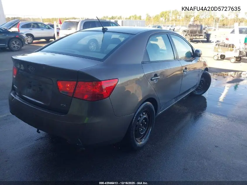 KNAFU4A20D5727635 2013 Kia Forte Ex