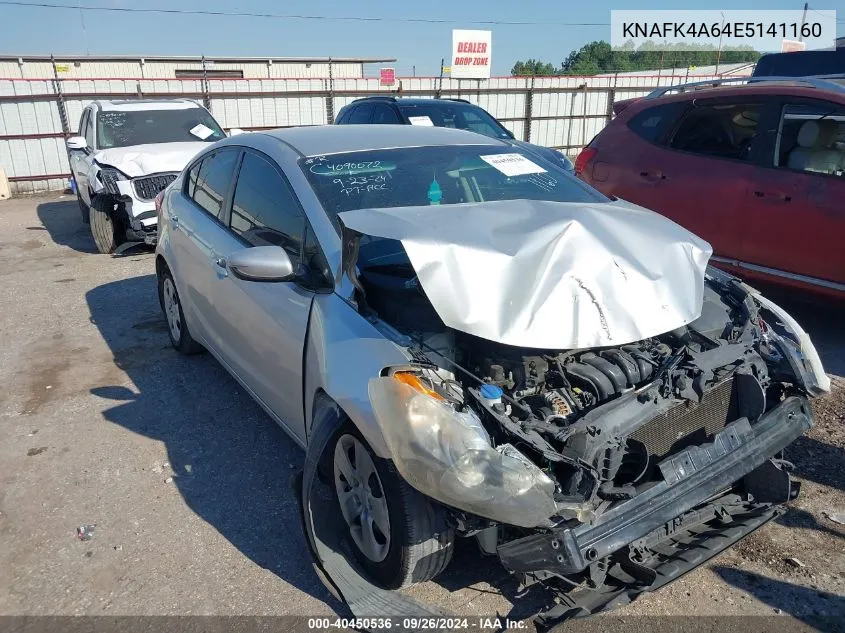 2014 Kia Forte Lx VIN: KNAFK4A64E5141160 Lot: 40450536