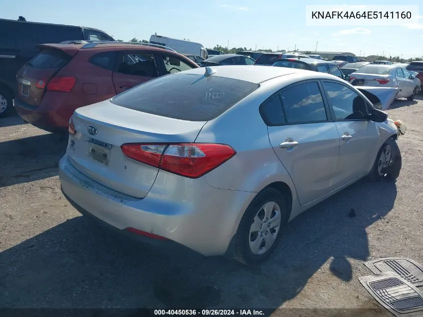 KNAFK4A64E5141160 2014 Kia Forte Lx