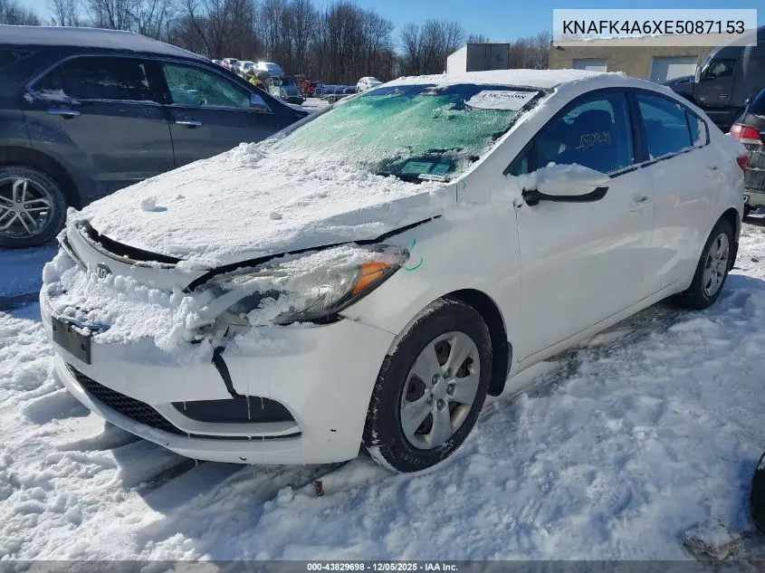 KNAFK4A6XE5087153 2014 Kia Forte Lx