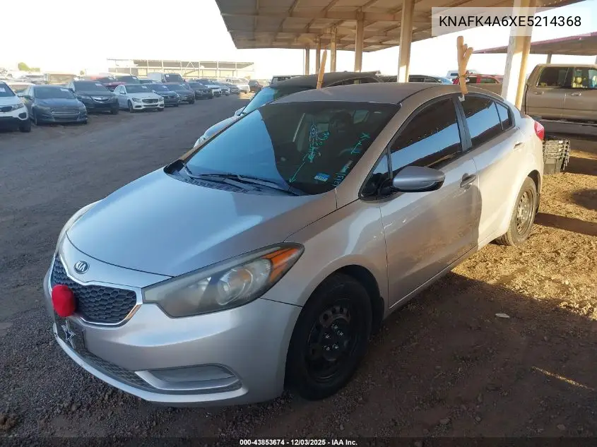 KNAFK4A6XE5214368 2014 Kia Forte Lx