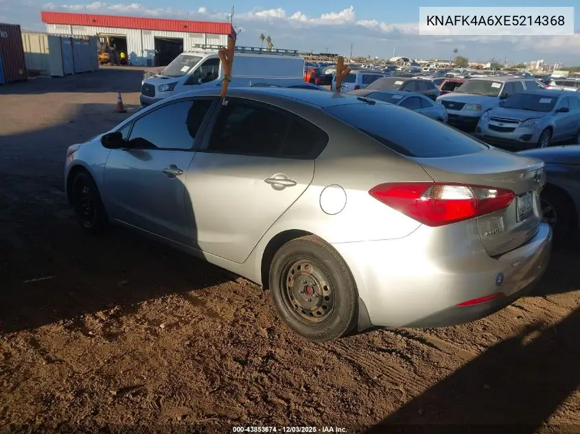 KNAFK4A6XE5214368 2014 Kia Forte Lx