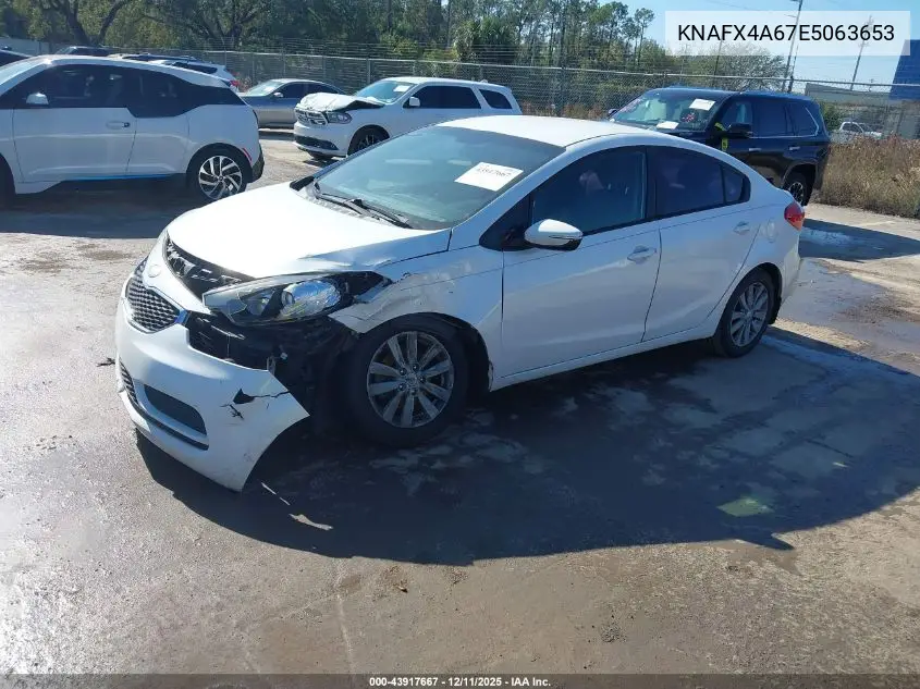 KNAFX4A67E5063653 2014 Kia Forte Lx
