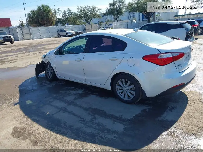 KNAFX4A67E5063653 2014 Kia Forte Lx