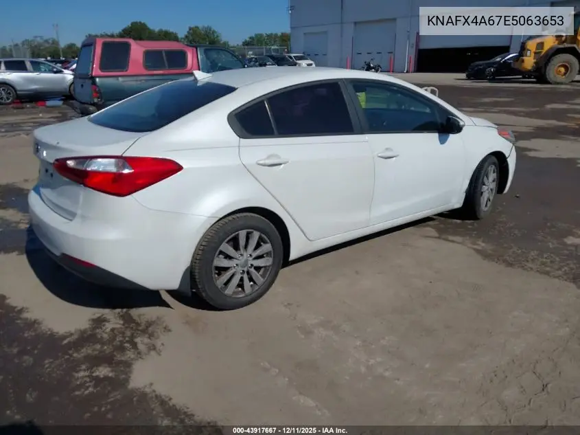 KNAFX4A67E5063653 2014 Kia Forte Lx