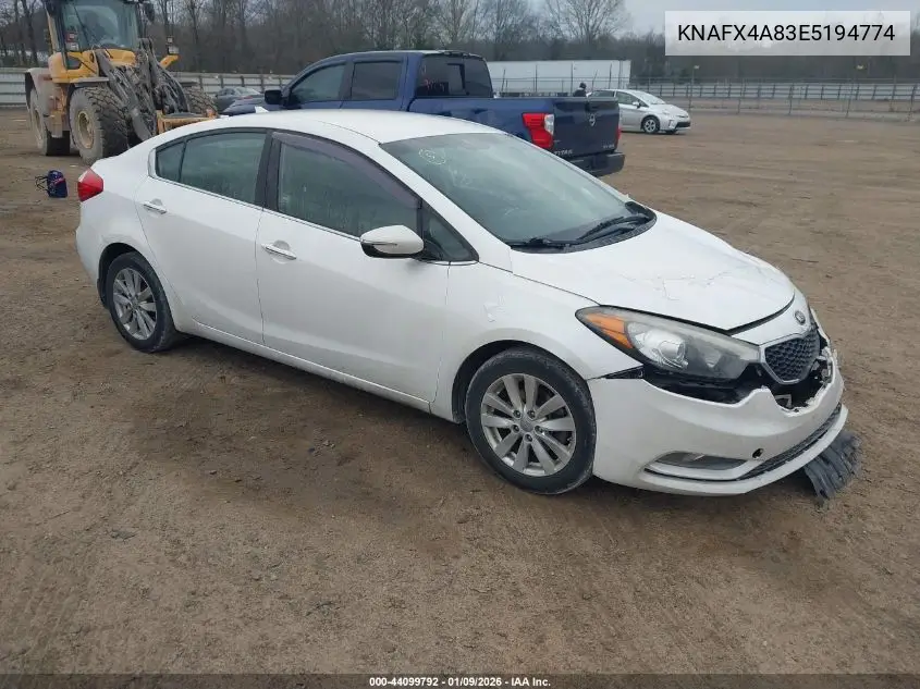 KNAFX4A83E5194774 2014 Kia Forte Ex