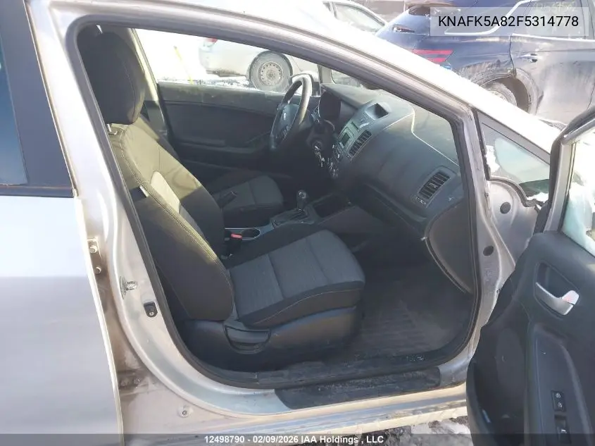 KNAFK5A82F5314778 2015 Kia Forte 2.0L Lx+