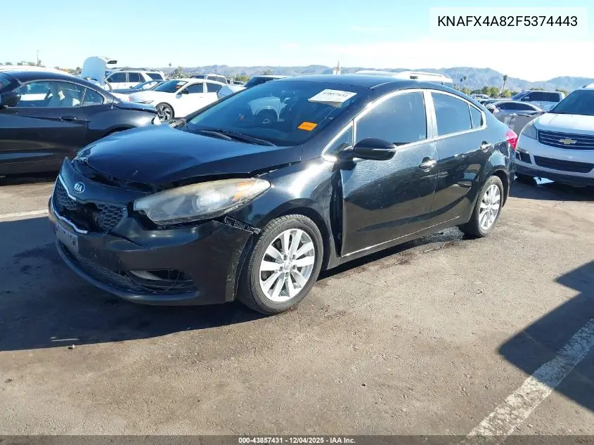 KNAFX4A82F5374443 2015 Kia Forte Ex