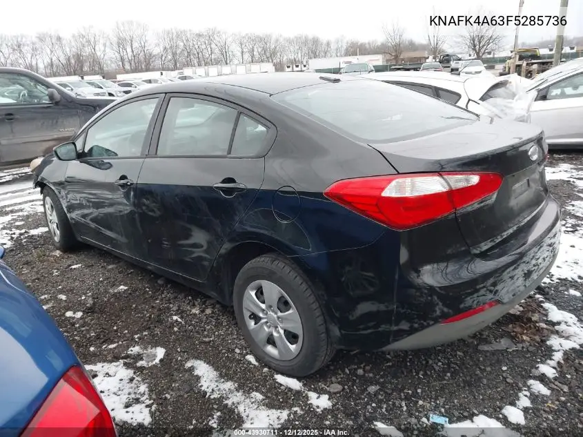 KNAFK4A63F5285736 2015 Kia Forte Lx