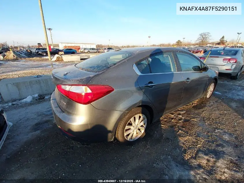 KNAFX4A87F5290151 2015 Kia Forte Ex