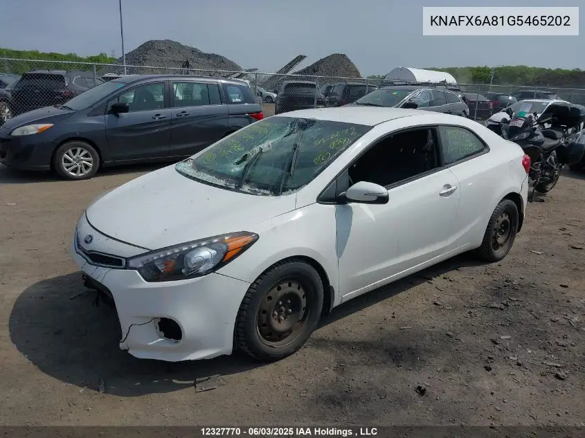 KNAFX6A81G5465202 2016 Kia Forte Koup