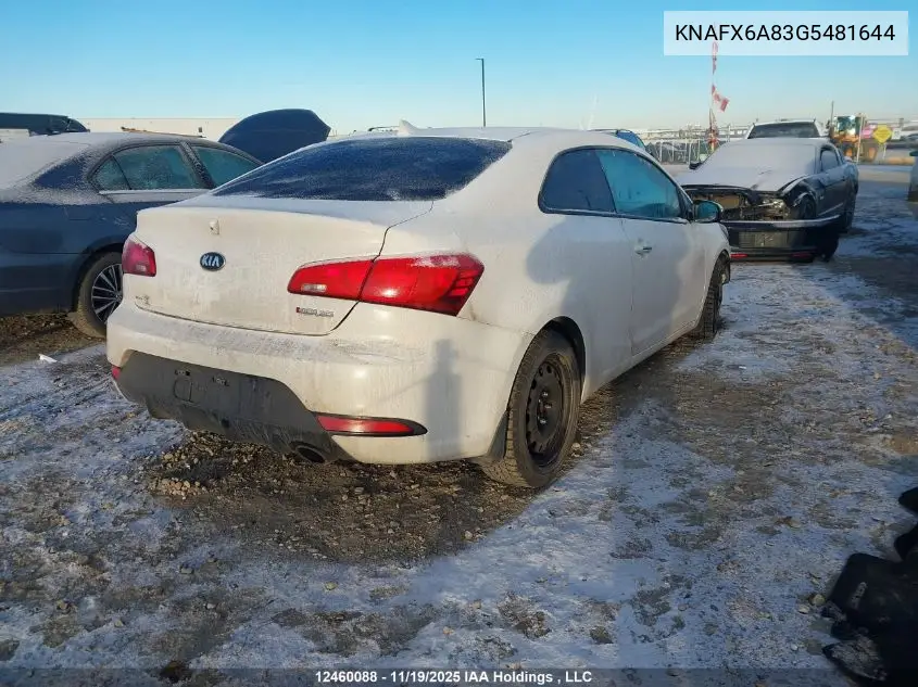 KNAFX6A83G5481644 2016 Kia Forte Koup 2.0L Ex