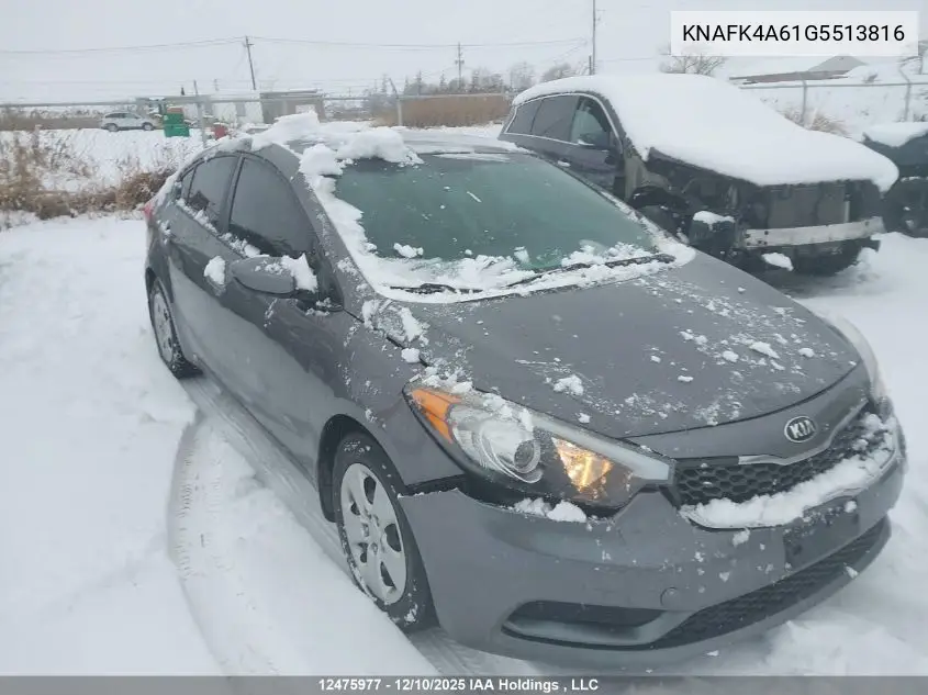 KNAFK4A61G5513816 2016 Kia Forte 1.8L Lx/1.8L Lx+